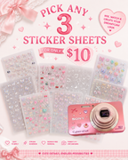 5D Digicam Stickers | Y2K Aesthetic Camera Stickers | Hearts