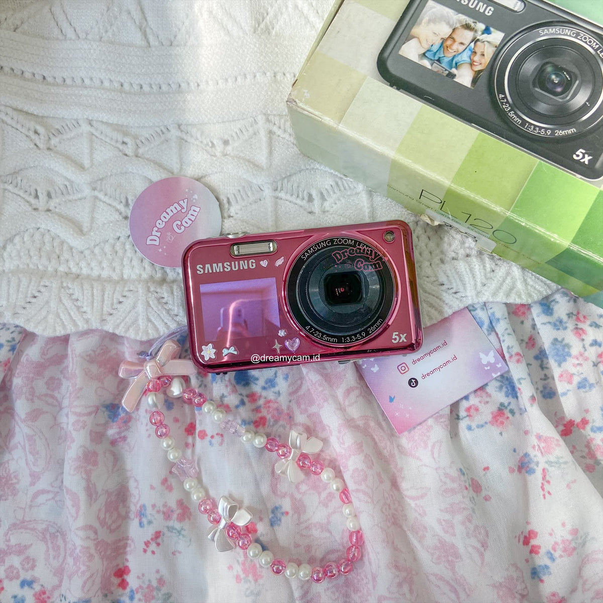 Samsung PL120 Pink (dual screen) with Original Box | Digital Camera CCD Digicam