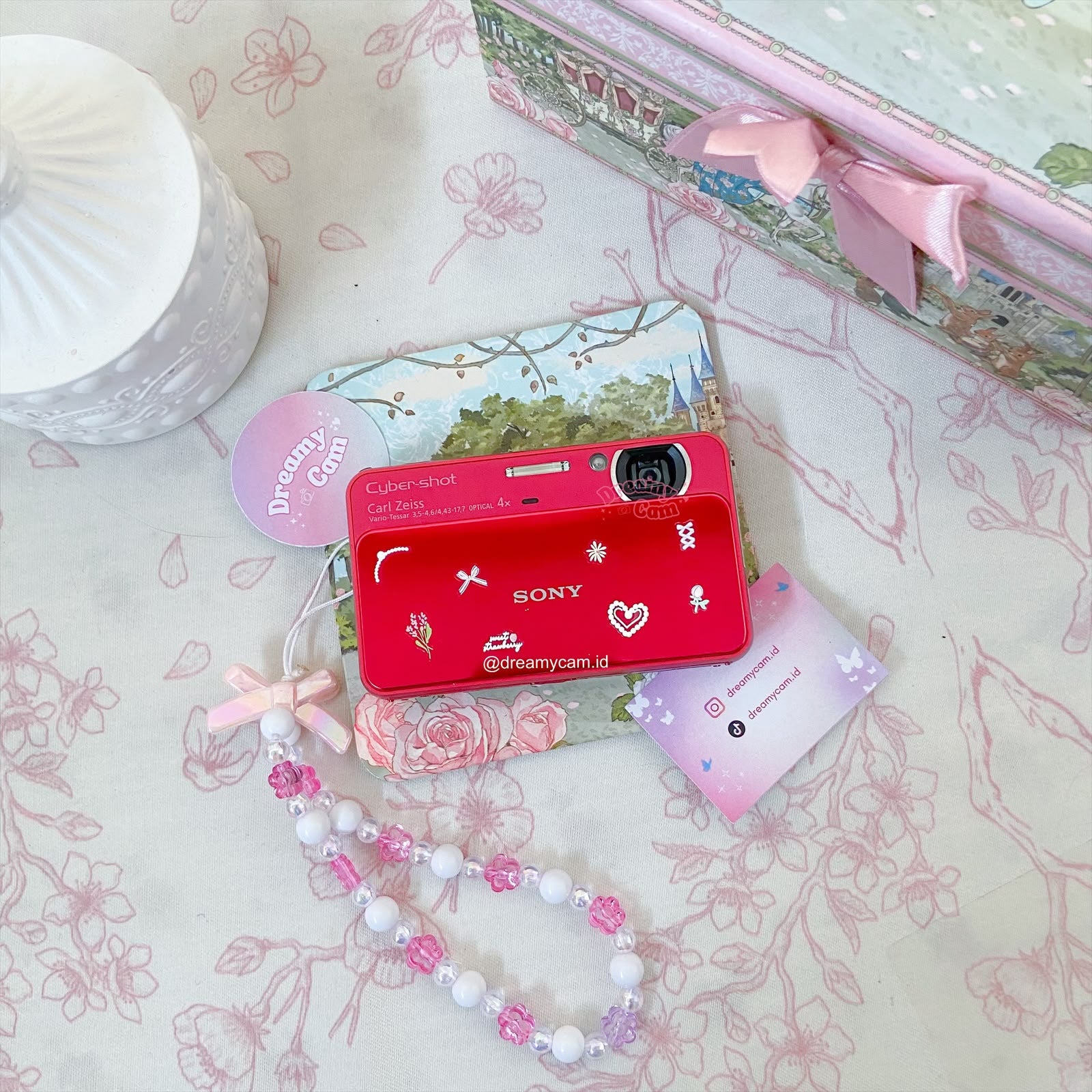 Sony Cybershot DSC-T110 in cherry red pink | Digital Camera CCD Digicam
