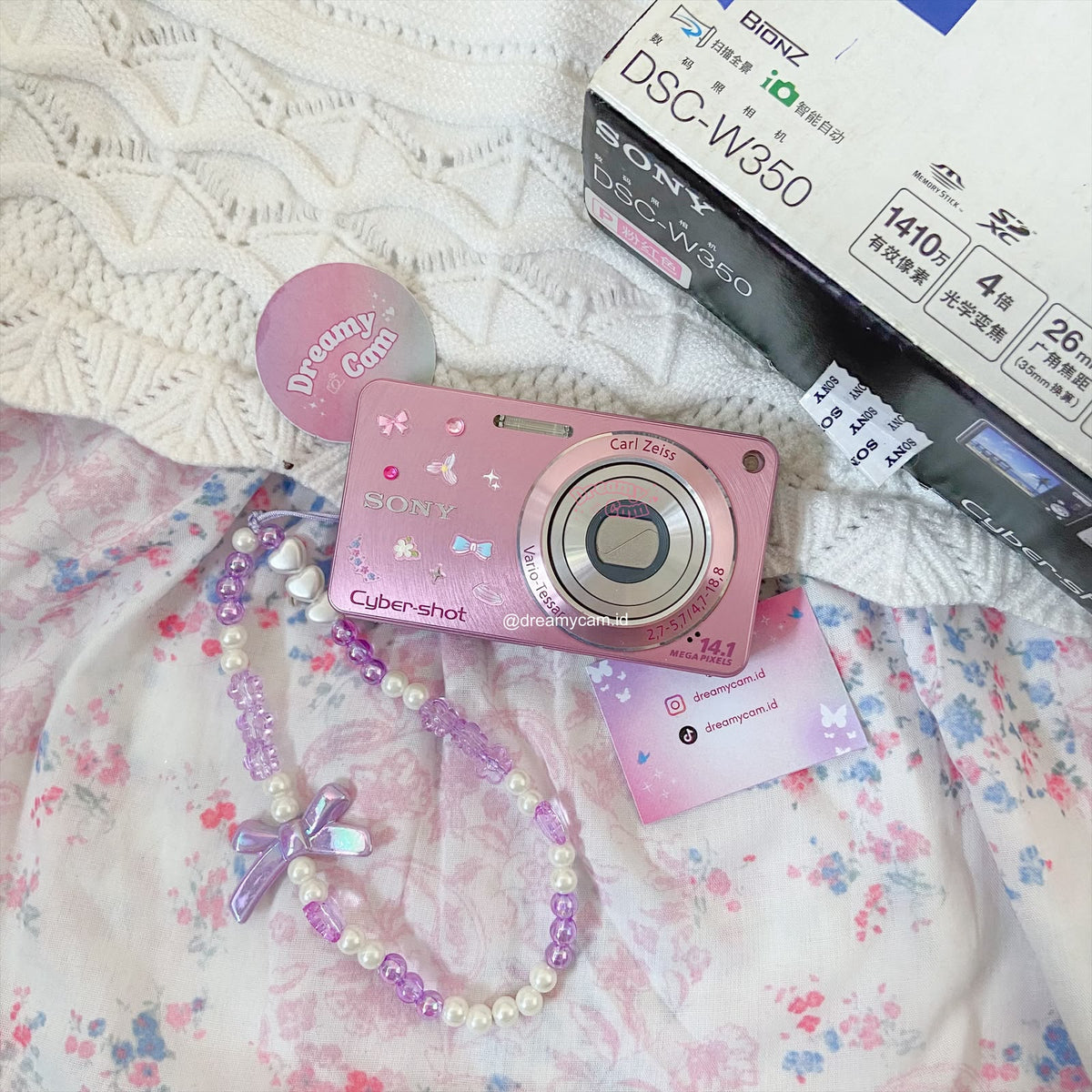 Sony Cybershot DSC-W350 Pink with box | Digital Camera CCD Digicam