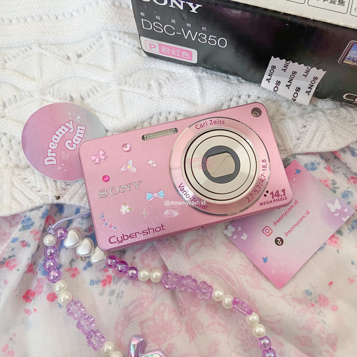 Sony Cybershot DSC-W350 Pink with box | Digital Camera CCD Digicam