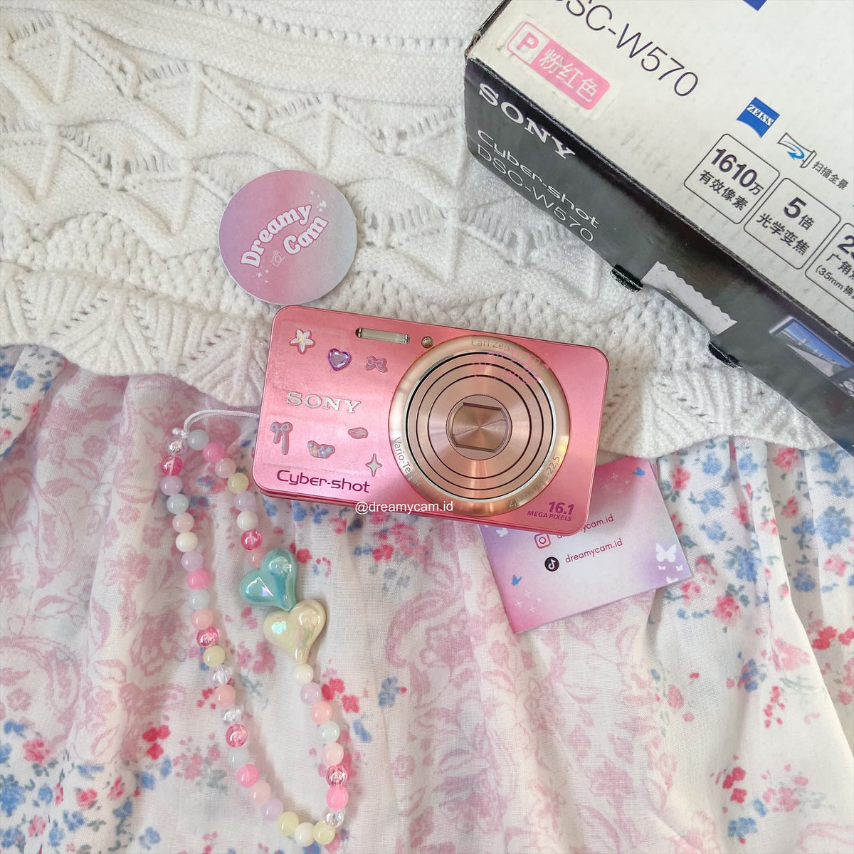 Sony Cybershot DSC-W570 Pink with Original Box | Digital Camera CCD Digicam