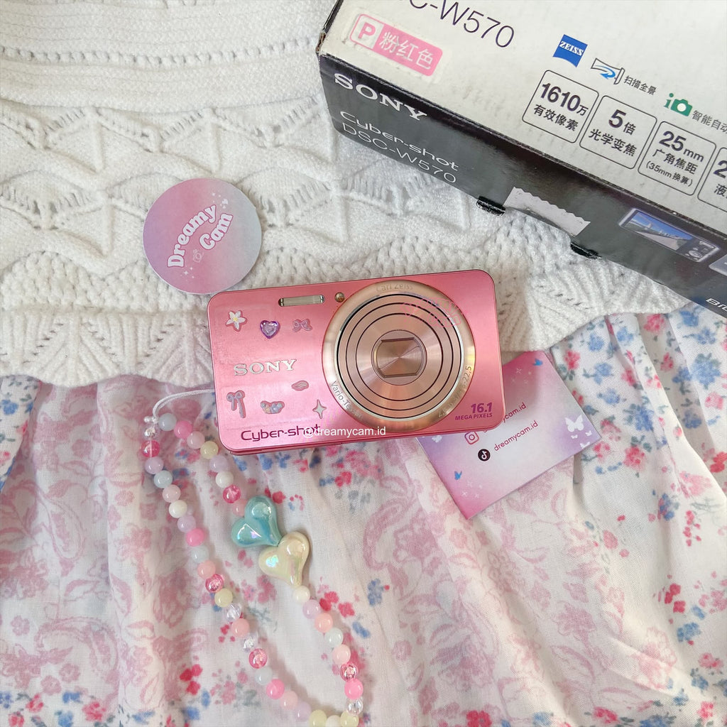 Sony Cybershot DSC-W570 Pink with Original Box | Digital Camera CCD Digicam
