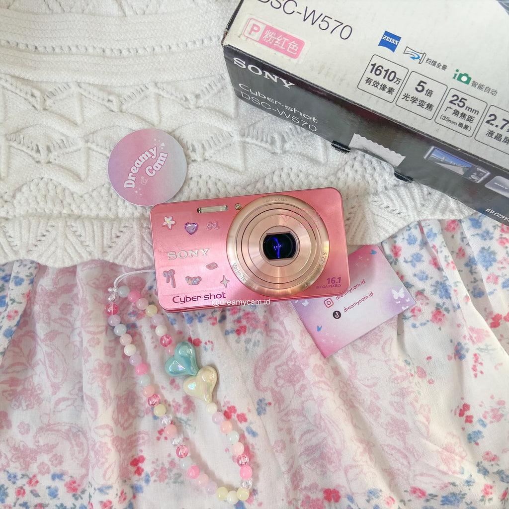 Sony Cybershot DSC-W570 Pink with Original Box | Digital Camera CCD Digicam