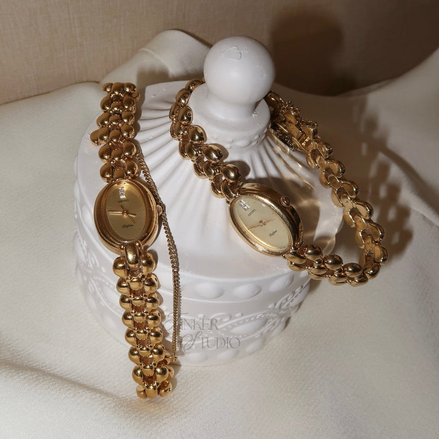 Vintage Seiko Belfina SWGX018 Gold-Tone Jewellery Watch — Circa 1990