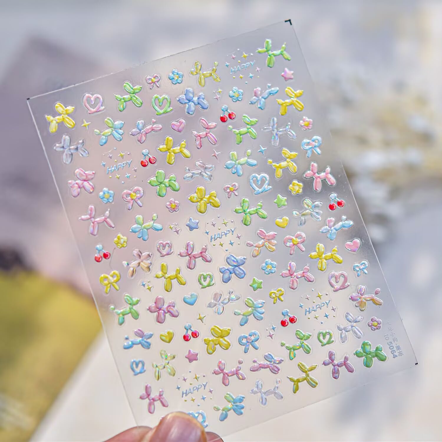 5D Digicam Stickers | Y2K Aesthetic Camera Stickers | Colorful Spring Poodle