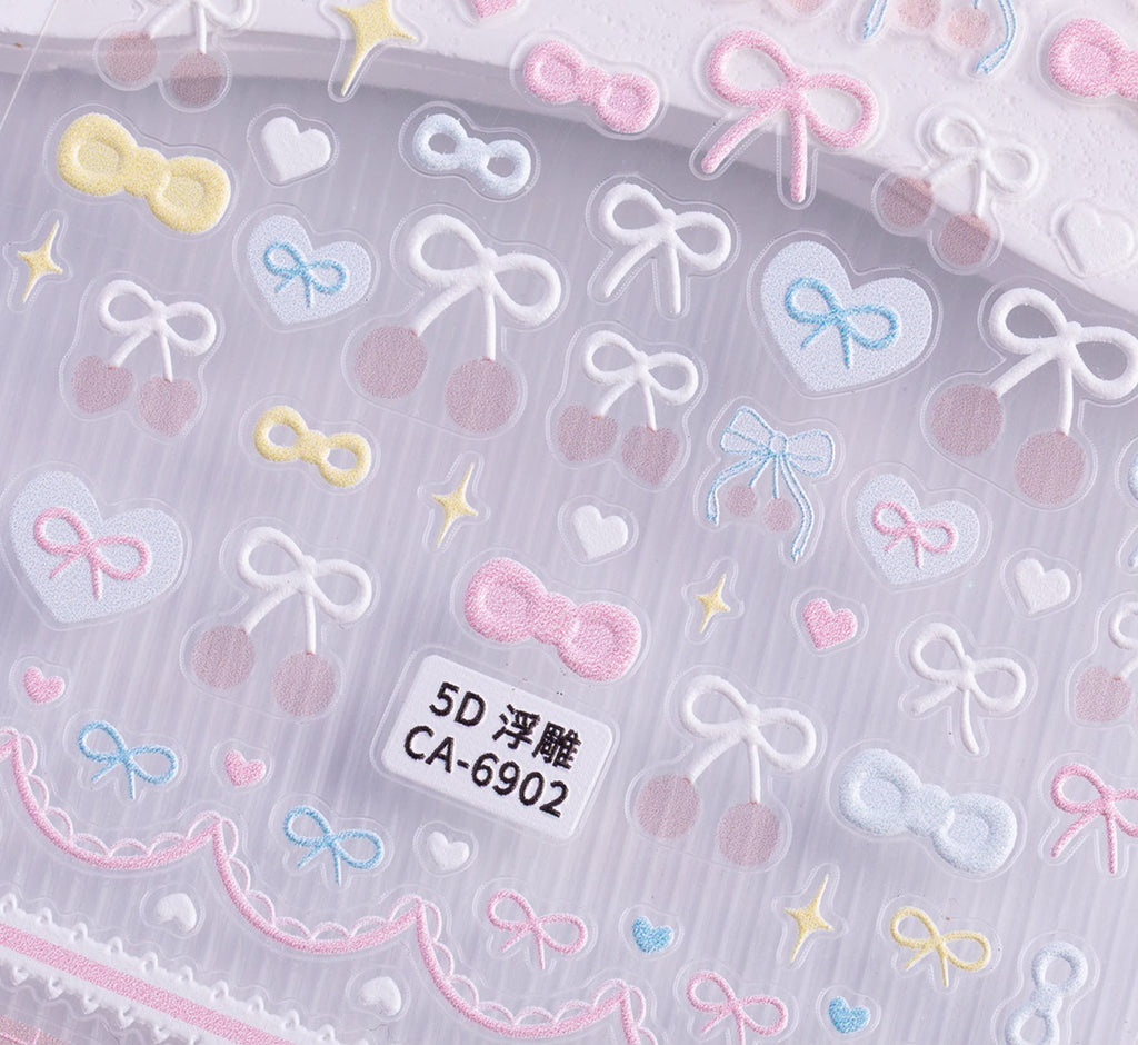 5D Digicam Stickers | Y2K Aesthetic Camera Stickers | Pastel Cherry Bow