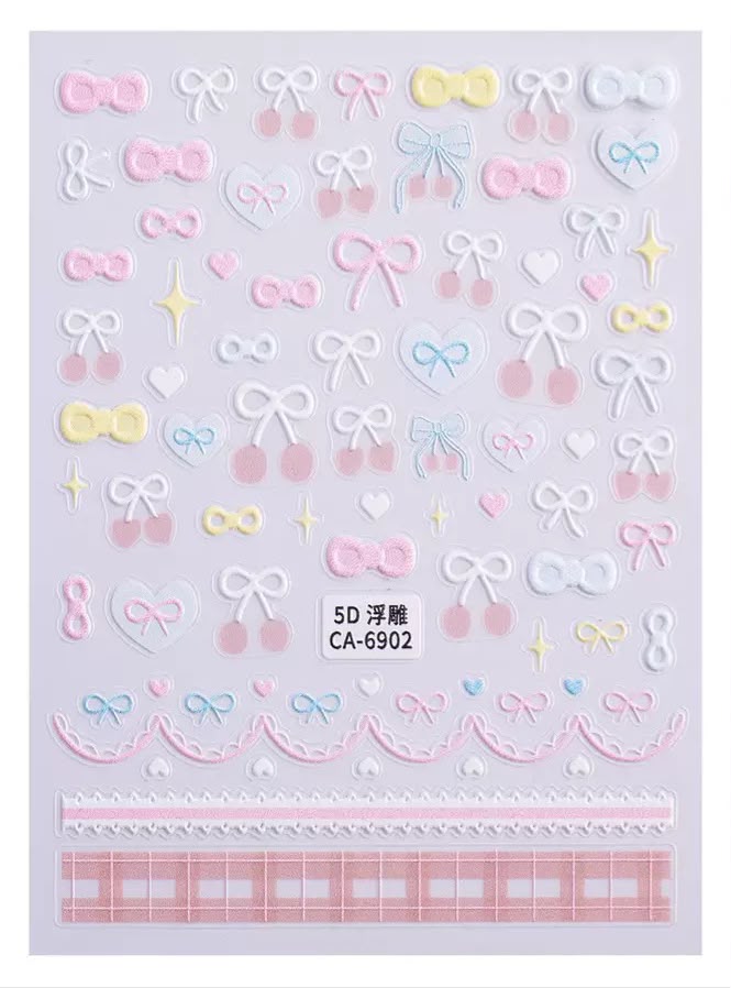 5D Digicam Stickers | Y2K Aesthetic Camera Stickers | Pastel Cherry Bow