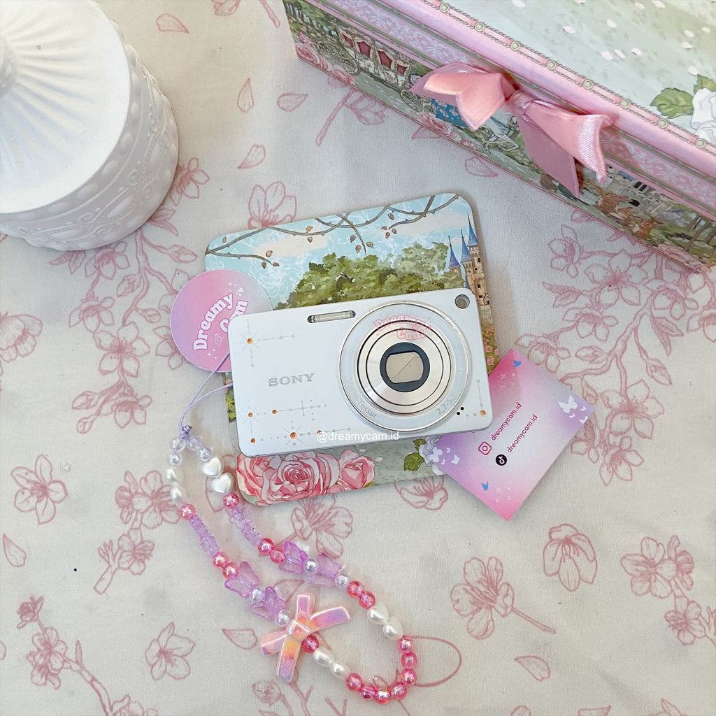 Sony Cybershot W350D (special edition) in white bejeweled | Digital Camera CCD Digicam