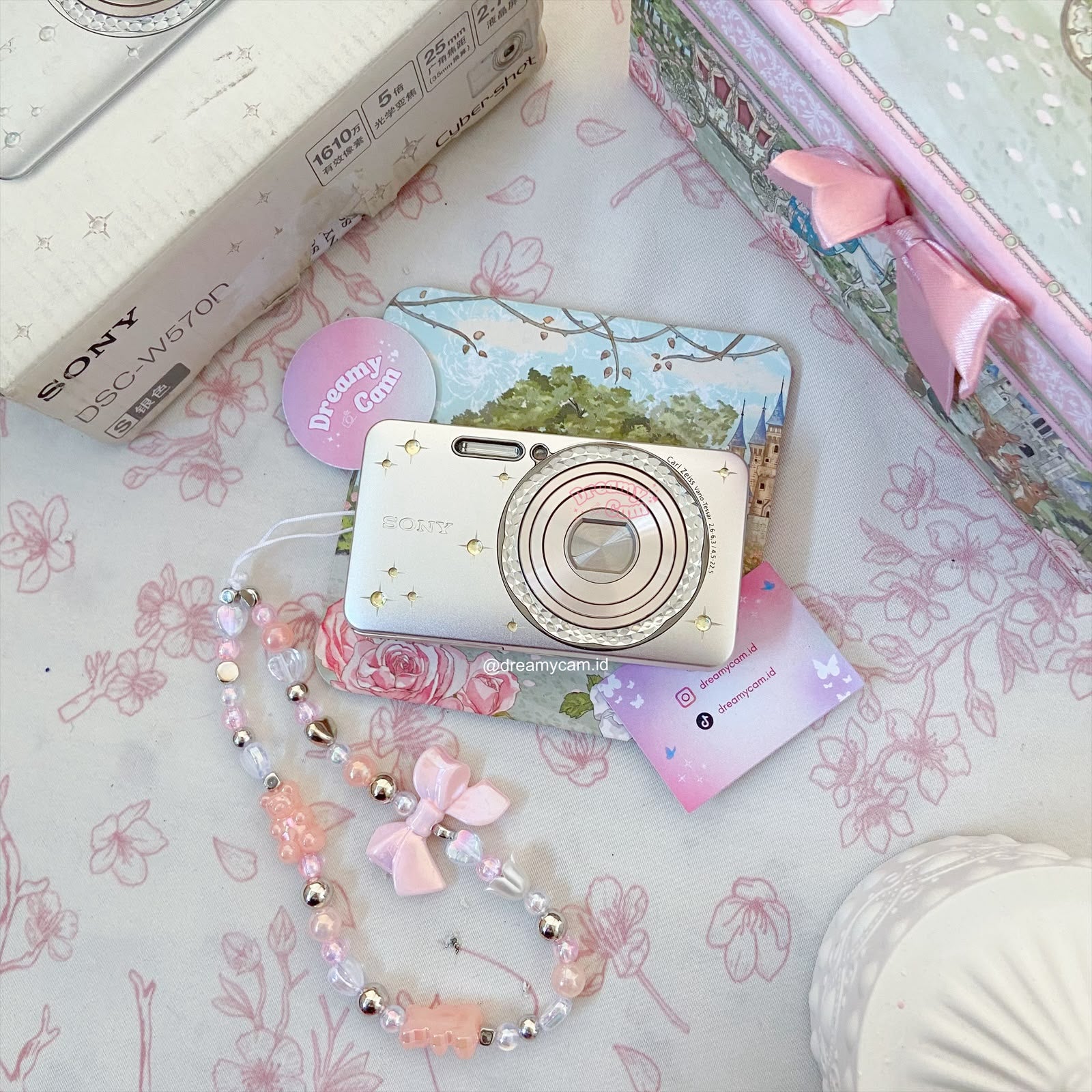 Sony Cybershot W570D (special edition) in silver bejeweled | Digital Camera CCD Digicam