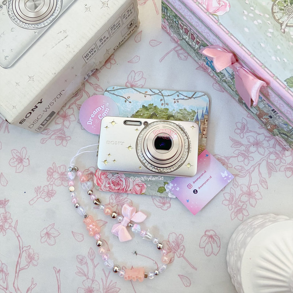 Sony Cybershot W570D (special edition) in silver bejeweled | Digital Camera CCD Digicam