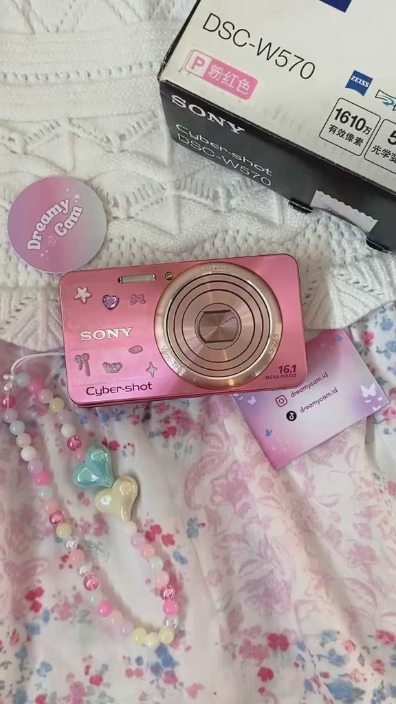 Sony Cybershot DSC-W570 Pink with Original Box | Digital Camera CCD Digicam