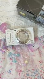Nikon Coolpix S8200 White with box Popped Up Flash | Digital Camera CCD Digicam