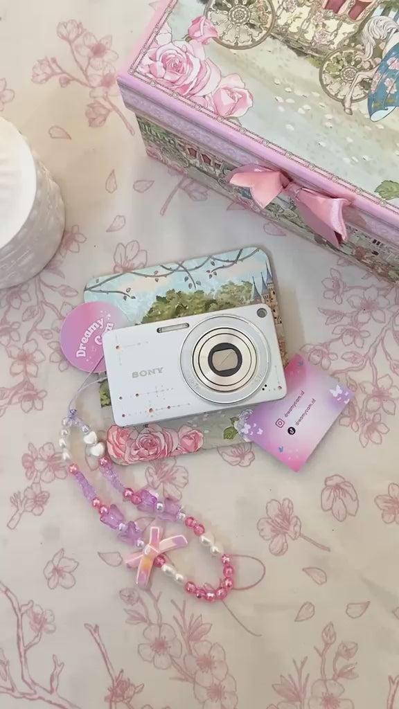 Sony Cybershot W350D (special edition) in white bejeweled | Digital Camera CCD Digicam